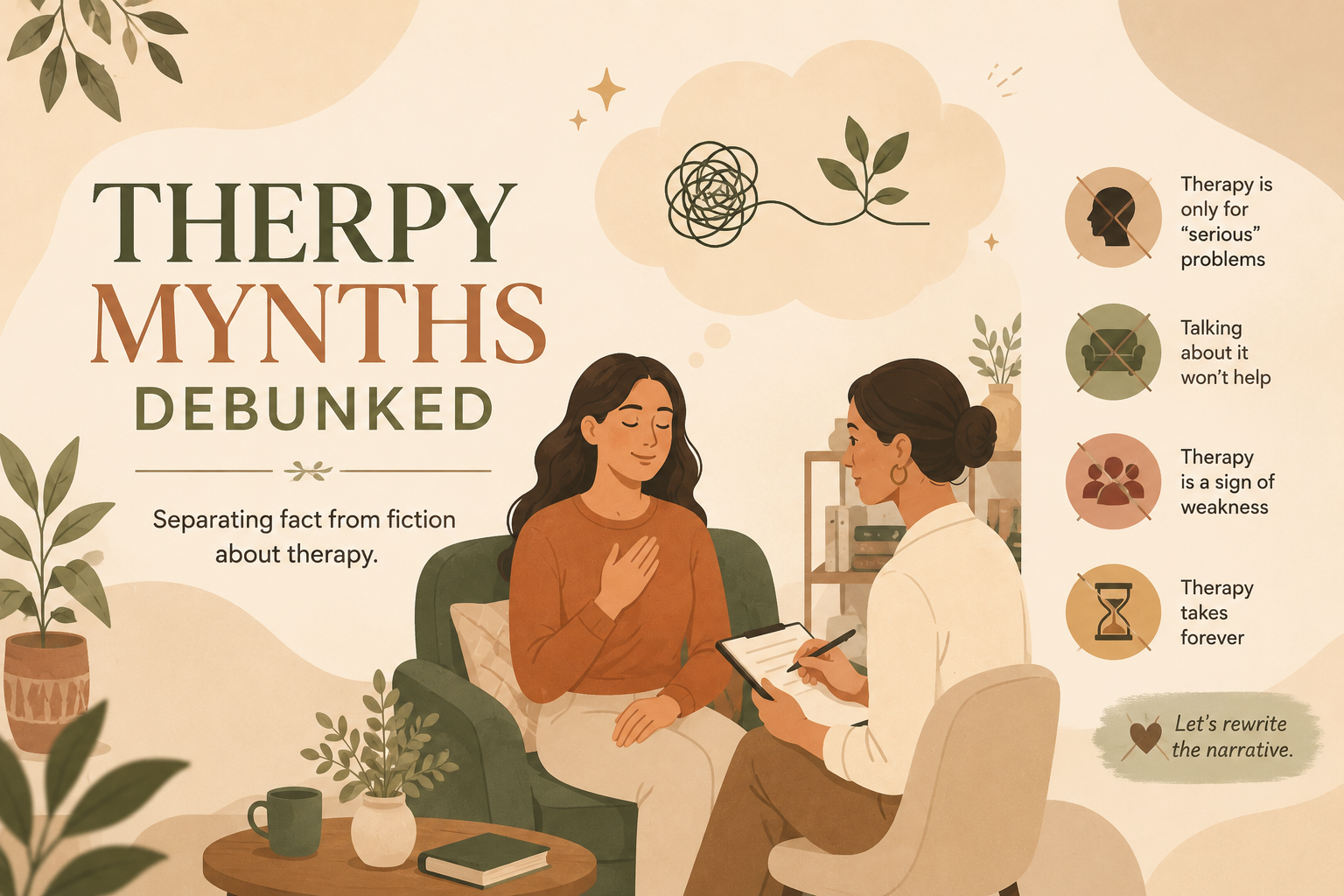 Therapy Myths Debunked: What Therapy Really Is, How It Works & When to Seek Help